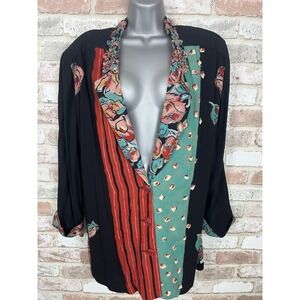 Vintage 80s Carole Little Jacket Moulin Rouge Paris Baroque Artsy Sz 8